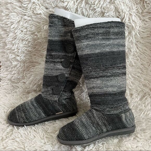 Muk luks gray slipper boots Mid Calf size 8 EUC - Picture 12 of 12